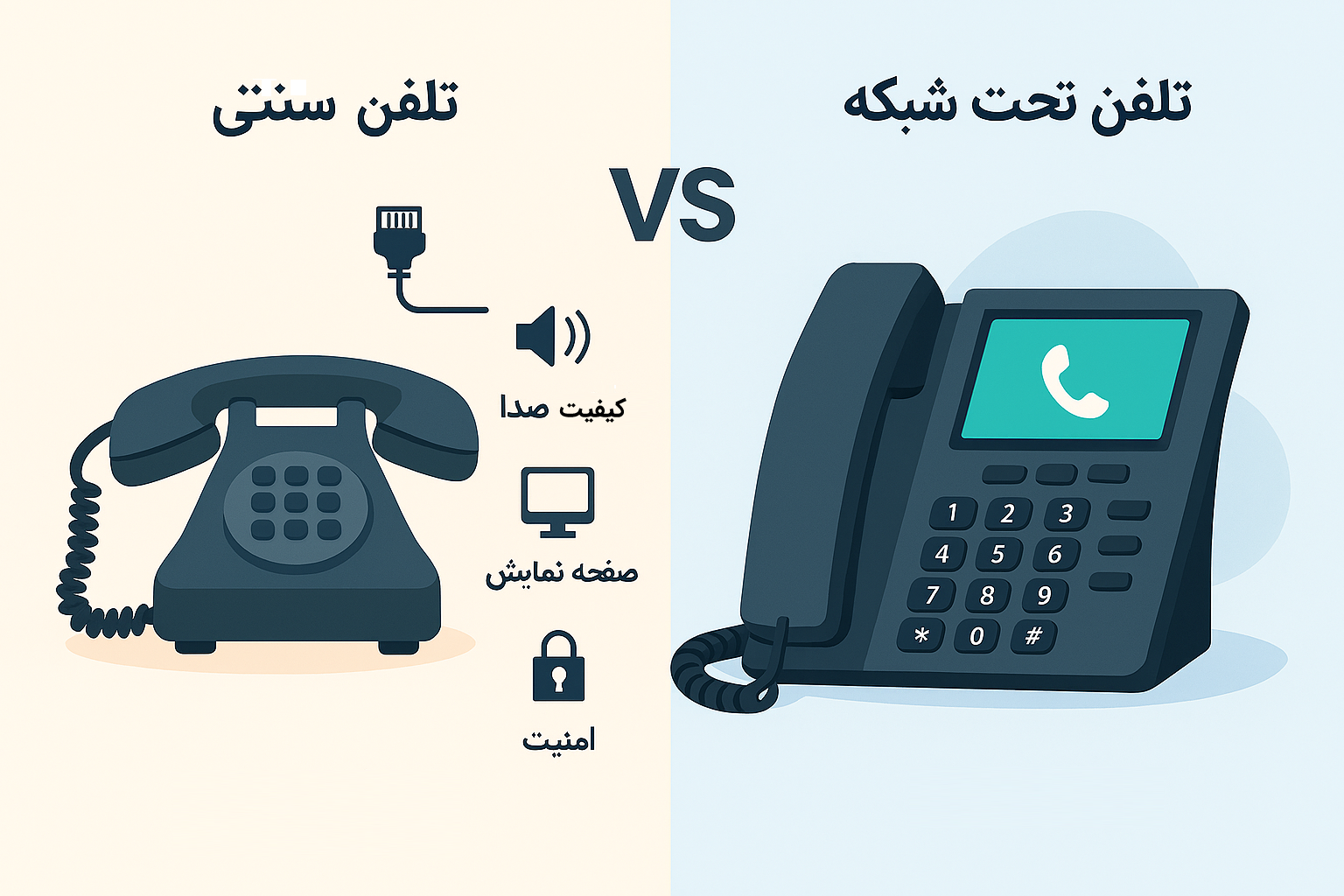 تلفن تحت شبکه اداری