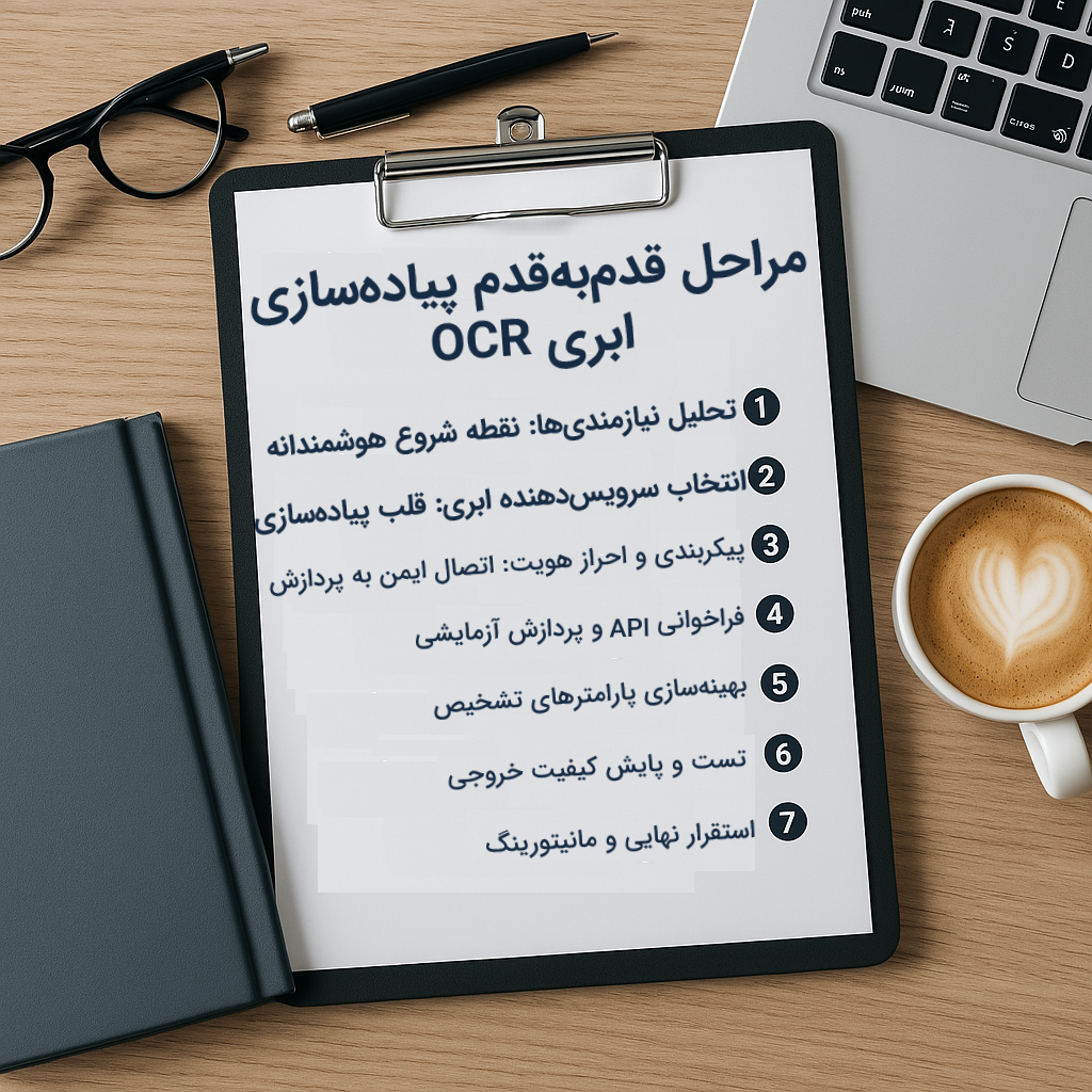 مراحل قدمبهقدم پیادهسازی OCR ابری