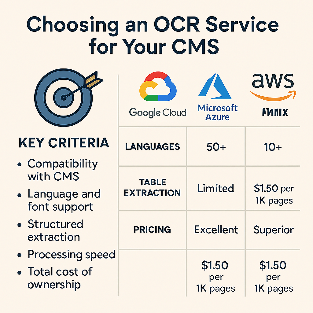 انتخاب سرویس OCR مناسب برای CMS شما