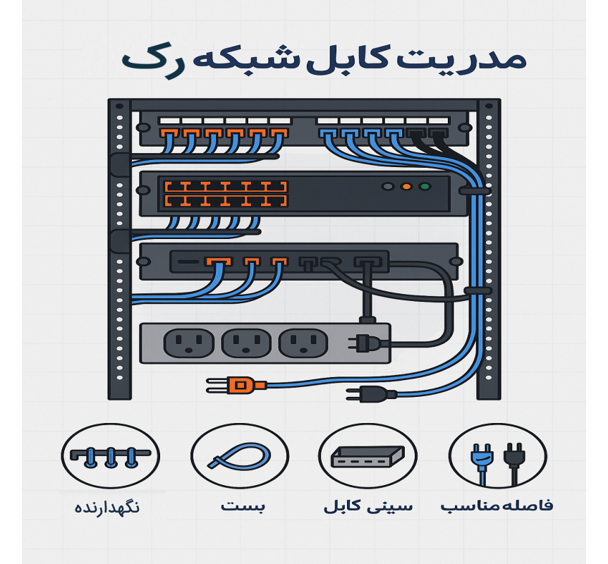 مدیریت کابل رک شبکه